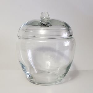 Vintage Glass Apple Candy Jar